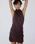 BASHANA MINI DRESS IN UMBER BROWN - De La Vali