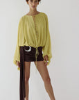 MISTY TOP IN PEAR CHIFFON - De La Vali