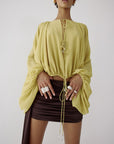 MISTY TOP IN PEAR CHIFFON - De La Vali