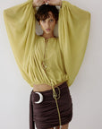 MISTY TOP IN PEAR CHIFFON - De La Vali