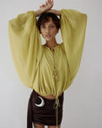MISTY TOP IN PEAR CHIFFON - De La Vali