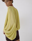 MISTY TOP IN PEAR CHIFFON - De La Vali