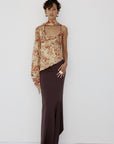 PACIFICA SKIRT IN UMBER BROWN - De La Vali
