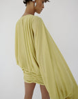 EULALIA DRESS IN PEAR CHIFFON - De La Vali