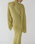 ELIODORO MAXI DRESS IN PEAR SLINKY KNIT