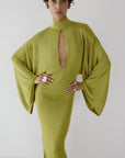 ELIODORO MAXI DRESS IN PEAR SLINKY KNIT