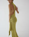 ABRIL MAXI DRESS IN PEAR SLINKY KNIT