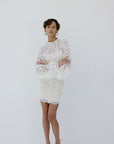 AIRAM DRESS IN IVORY LACE - De La Vali