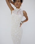 AINHOA MIDI DRESS IN IVORY LACE - De La Vali