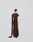 SOLINA MAXI DRESS IN PLUM LACE