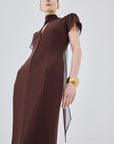 NIEBLA MAXI DRESS IN PLUM CHIFFON