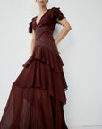 ALCINA MAXI DRESS IN PLUM - De La Vali