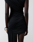 RAVENNA MINI DRESS IN BLACK SPANDEX JERSEY