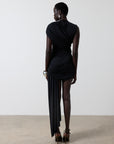 RAVENNA MINI DRESS IN BLACK SPANDEX JERSEY