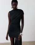 RAVENNA MINI DRESS IN BLACK SPANDEX JERSEY