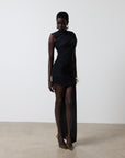 RAVENNA MINI DRESS IN BLACK SPANDEX JERSEY