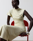 GALLARDO MIDI DRESS IN BUTTERCREAM SPANDEX JERSEY