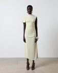 GALLARDO MIDI DRESS IN BUTTERCREAM SPANDEX JERSEY