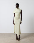 GALLARDO MIDI DRESS IN BUTTERCREAM SPANDEX JERSEY