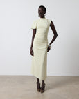 GALLARDO MIDI DRESS IN BUTTERCREAM SPANDEX JERSEY