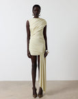RAVENNA MINI DRESS IN BUTTERCREAM SPANDEX JERSEY - De La Vali