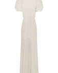 AGUA MAXI DRESS IN IVORY SILK CHIFFON