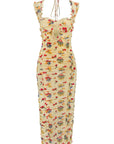 PAMPATO MIDI DRESS IN VERSAILLES GARDEN PRINTED CHIFFON