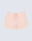 ELIA SHORTS IN PINK CREPE DE CHINE - De La Vali
