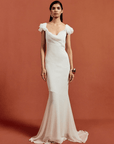 GAIA MAXI DRESS IN IVORY SILK CHIFFON - De La Vali