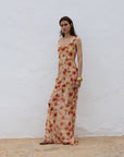 GALERA MAXI DRESS SILK CHIFFON LA ROSA
