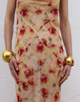 GALERA MAXI DRESS SILK CHIFFON LA ROSA