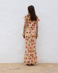 PAREO MAXI DRESS SILK CHIFFON LA ROSA