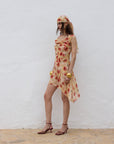 ARENA MINI DRESS SILK CHIFFON LA ROSA