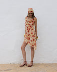 ARENA MINI DRESS SILK CHIFFON LA ROSA