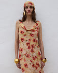 ARENA MINI DRESS SILK CHIFFON LA ROSA