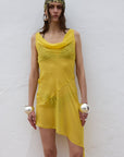 ARENA MINI DRESS SILK CHIFFON SUN YELLOW - De La Vali