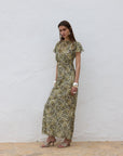 PAREO MAXI DRESS SILK CHIFFON EL FELINO - De La Vali