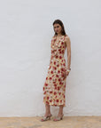 CESTO MIDI DRESS SILK CDC LA ROSA