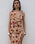 CESTO MIDI DRESS SILK CDC LA ROSA