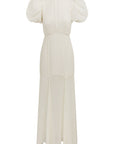 AGUA MAXI DRESS IN IVORY SILK CHIFFON