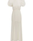 AGUA MAXI DRESS IN IVORY SILK CHIFFON - De La Vali