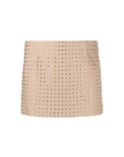ISIDORA DIAMANTE MINI SKIRT IN BEIGE TWILL