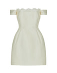 IDAIRA MINI DRESS IN IVORY TWILL