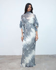 LENA MAXI DRESS IN ZEBRA PRINT GEORGETTE - De La Vali