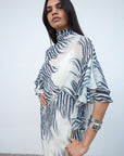 LENA MAXI DRESS IN ZEBRA PRINT GEORGETTE - De La Vali