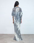 LENA MAXI DRESS IN ZEBRA PRINT GEORGETTE - De La Vali