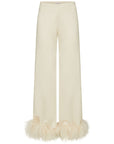 LIBERTY TROUSER SILK IN IVORY SATIN (MADE TO ORDER) - De La Vali