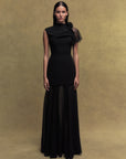 IVY CHIFFON MAXI DRESS IN BLACK