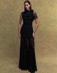 IVY CHIFFON MAXI DRESS IN BLACK