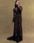 HERMOSA LACE MAXI DRESS IN BLACK